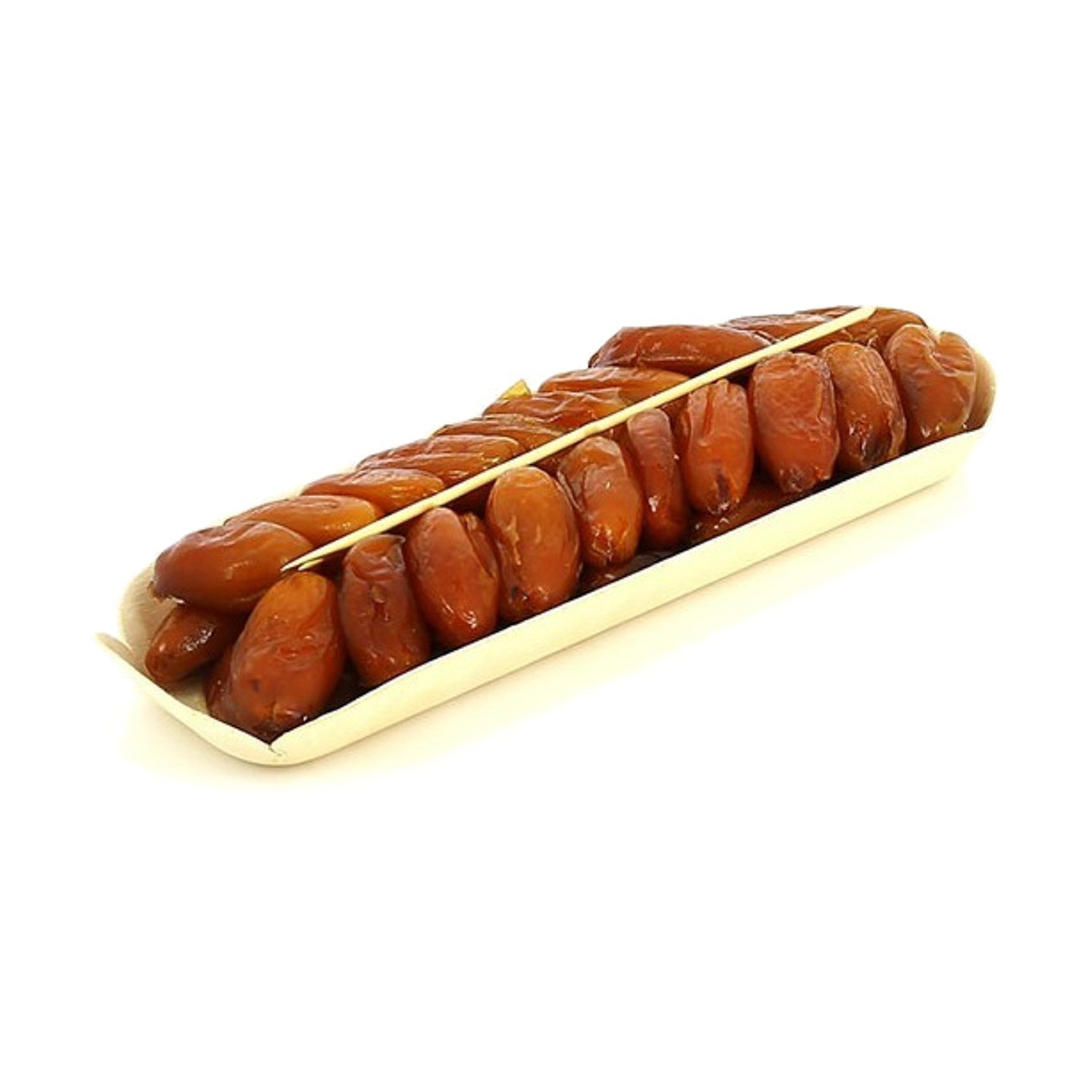 Dattes naturelles en barquette en bois, poids net 200 g – photo 1