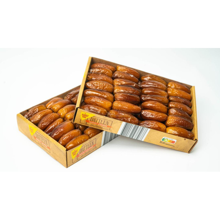 Dattes conditionnées en boîte en carton personnalisée, poids net 250 g – photo 3
