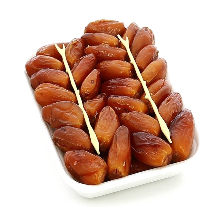 Dattes naturelles en ravier en carton, poids net 400 g – photo 1
