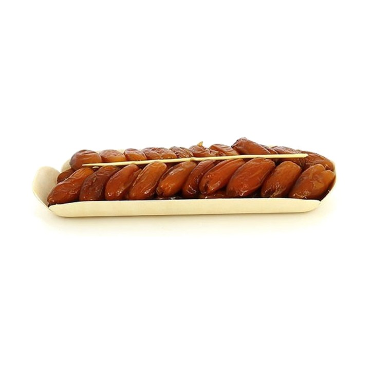 Dattes naturelles en barquette en bois, poids net 200 g – photo 2