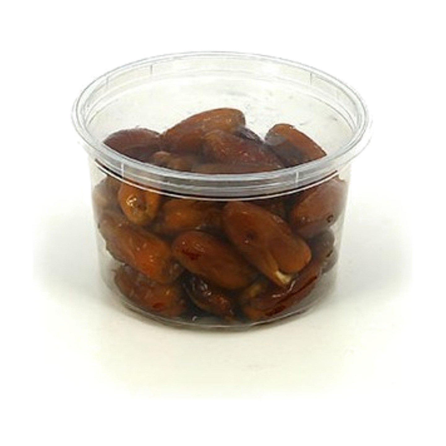 Dattes naturelles en boîte alimentaire en plastique, poids net 125 g