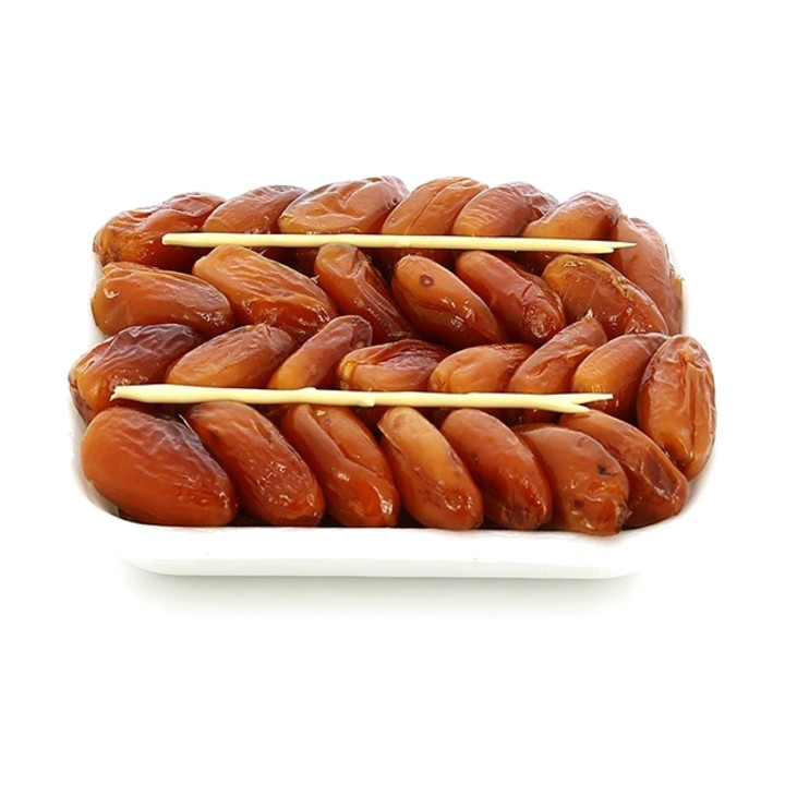 Dattes conditionnées en ravier en carton, poids net 400 g – photo 1