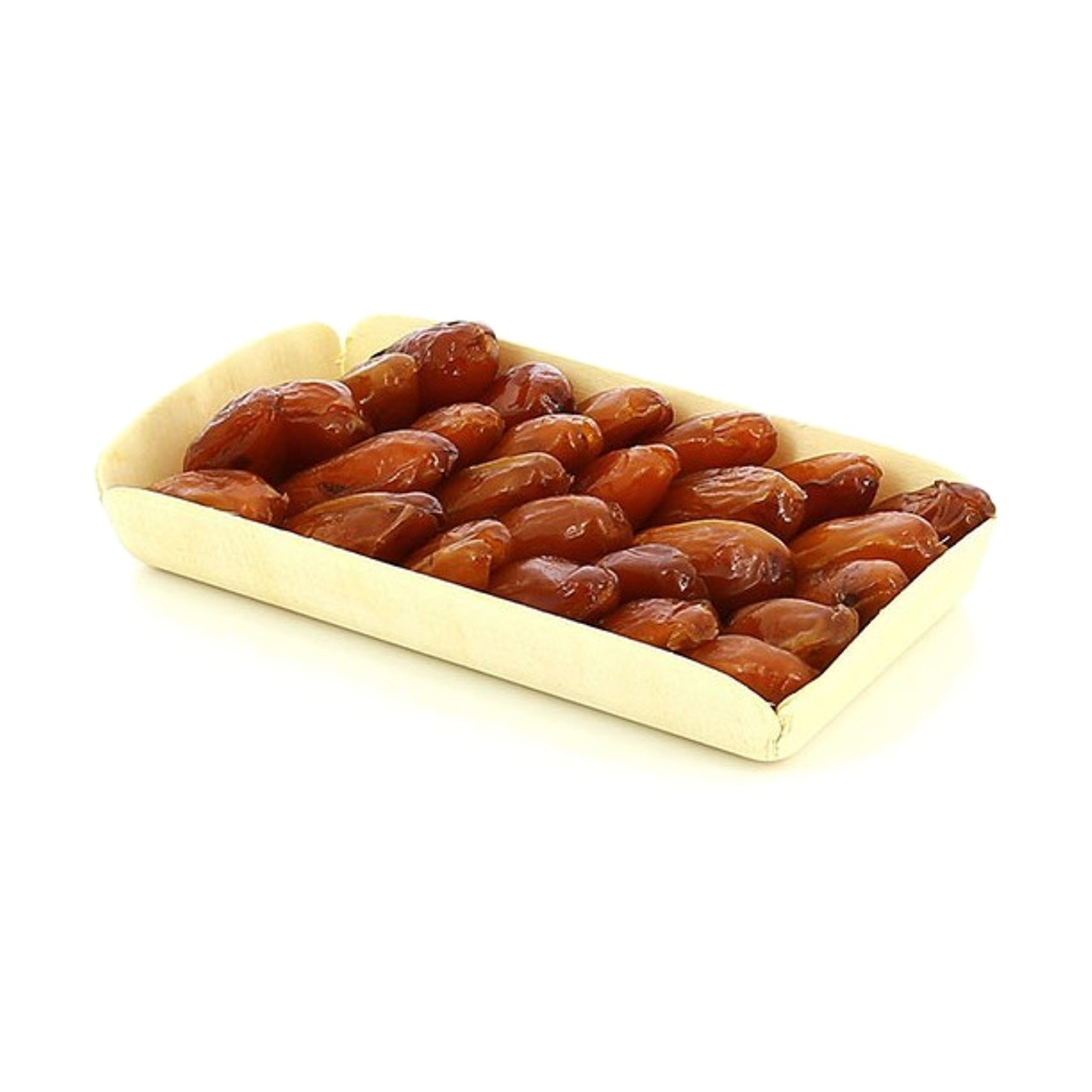 Dattes naturelles en barquette en bois, poids net 400 g – photo 1