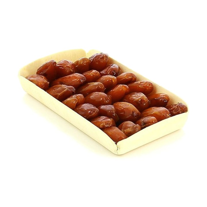 Dattes naturelles en barquette en bois, poids net 400 g – photo 3