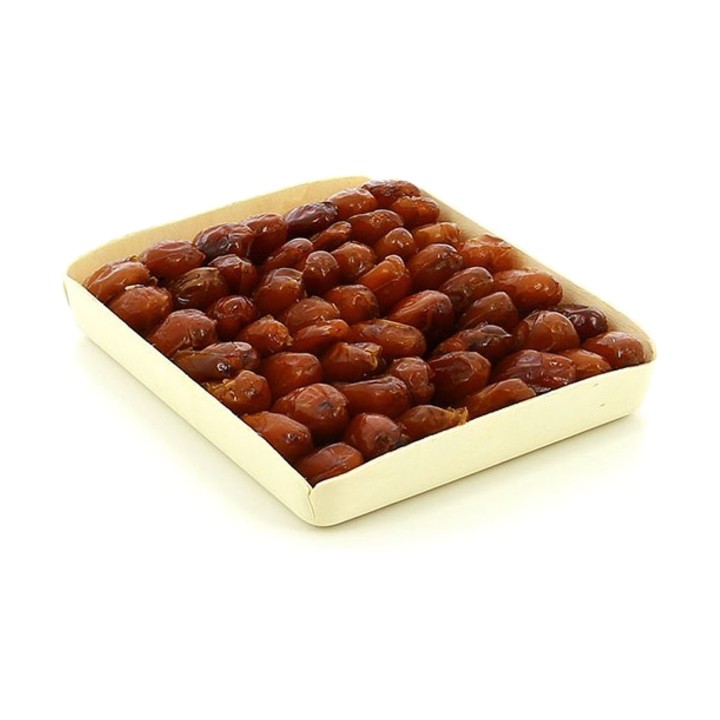 Dattes naturelles en barquette en bois, poids net 500 g – photo 3