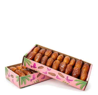 Dattes conditionnées en boîte en carton personnalisée, poids net 250 g – photo 1